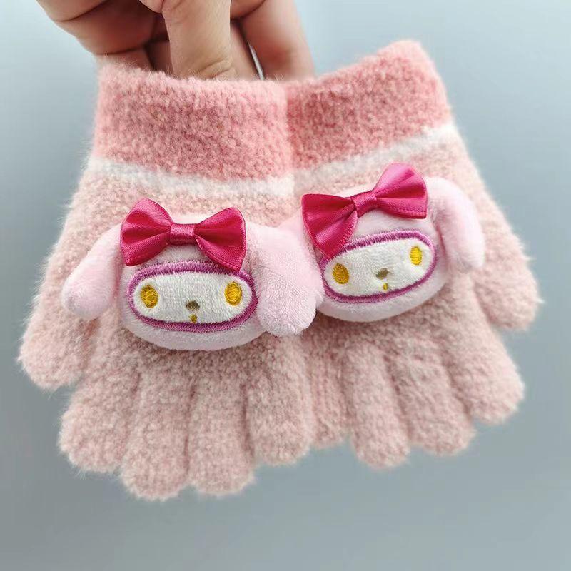 Child gloves For Newborn Baby Glove Winter Cartoon Flip Over Child Glove Cute Girl Gloves Warm Boy Five Finger Homework Glove