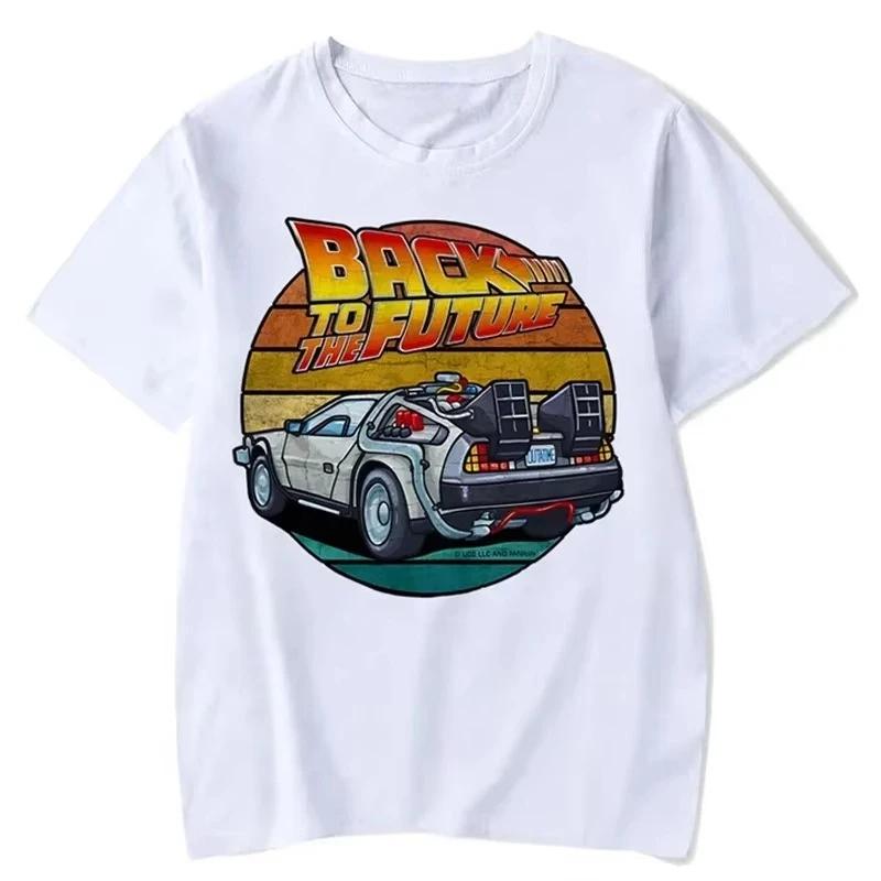 Back To The Future T Shirt Men Summer Casual Tshirts Women Fashion T-shirt Casual Clothing Tops Tee Cool Car T Shirt Camiseta