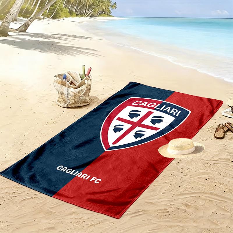 Asciugamano da Spiaggia Stampa Cagliari FC, Asciugamano Grande Morbido ad Asciugatura Rapida per Spiaggia Campeggio Nuoto