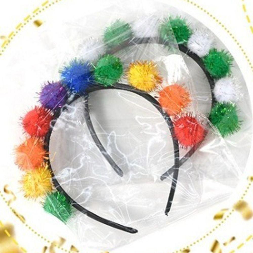 Party Props Glitter Ball Hairbands Creative Mardi Gras Headdress Headpieces Hair Hoop  Girls