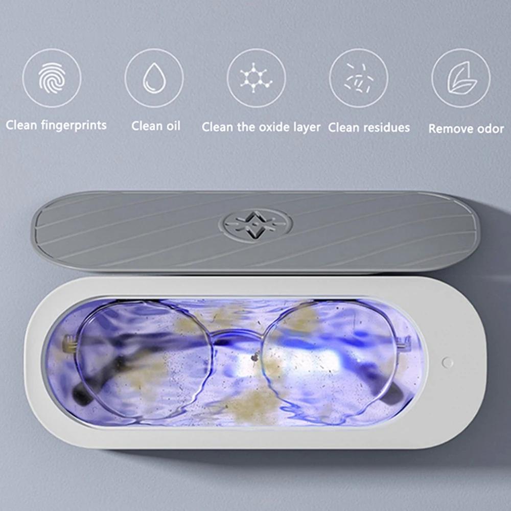 2024 Ultrasonic Cleaning Machine 45000Hz High Frequency Vibration Wash Cleaner Washing Jewelry Eyeglasses Watch Washing Small Ring