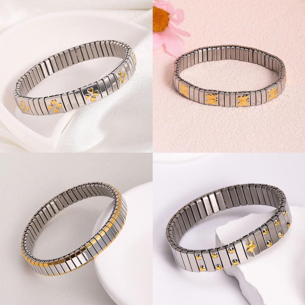 Versatile Elastic Bracelet Accessory Sophisticated Stainless Steel Bracelet Jewelry Unique Elastic Wristband Jewelry