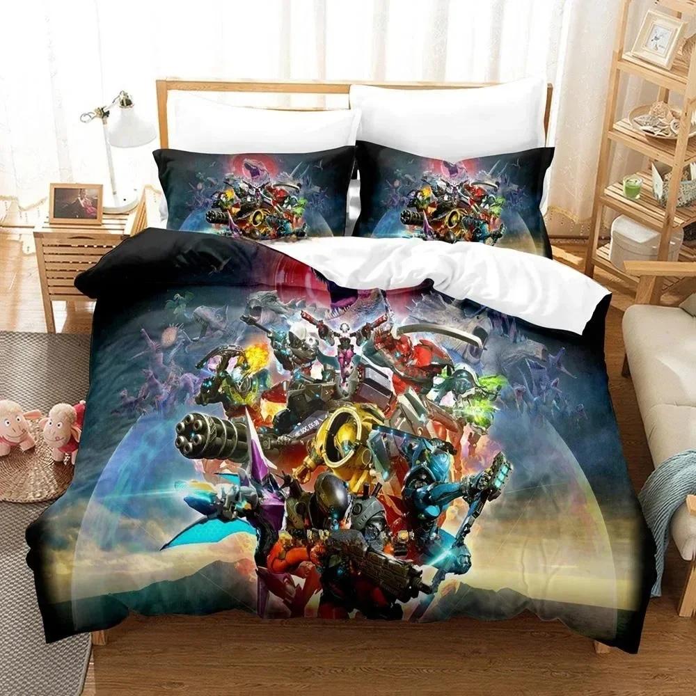 3D Game Bed Sheet Sets Exoprimal Bedding Set Printed Bed Set With Pillowcase Duvet Cover Soft Queen King Size Bedclothes Home