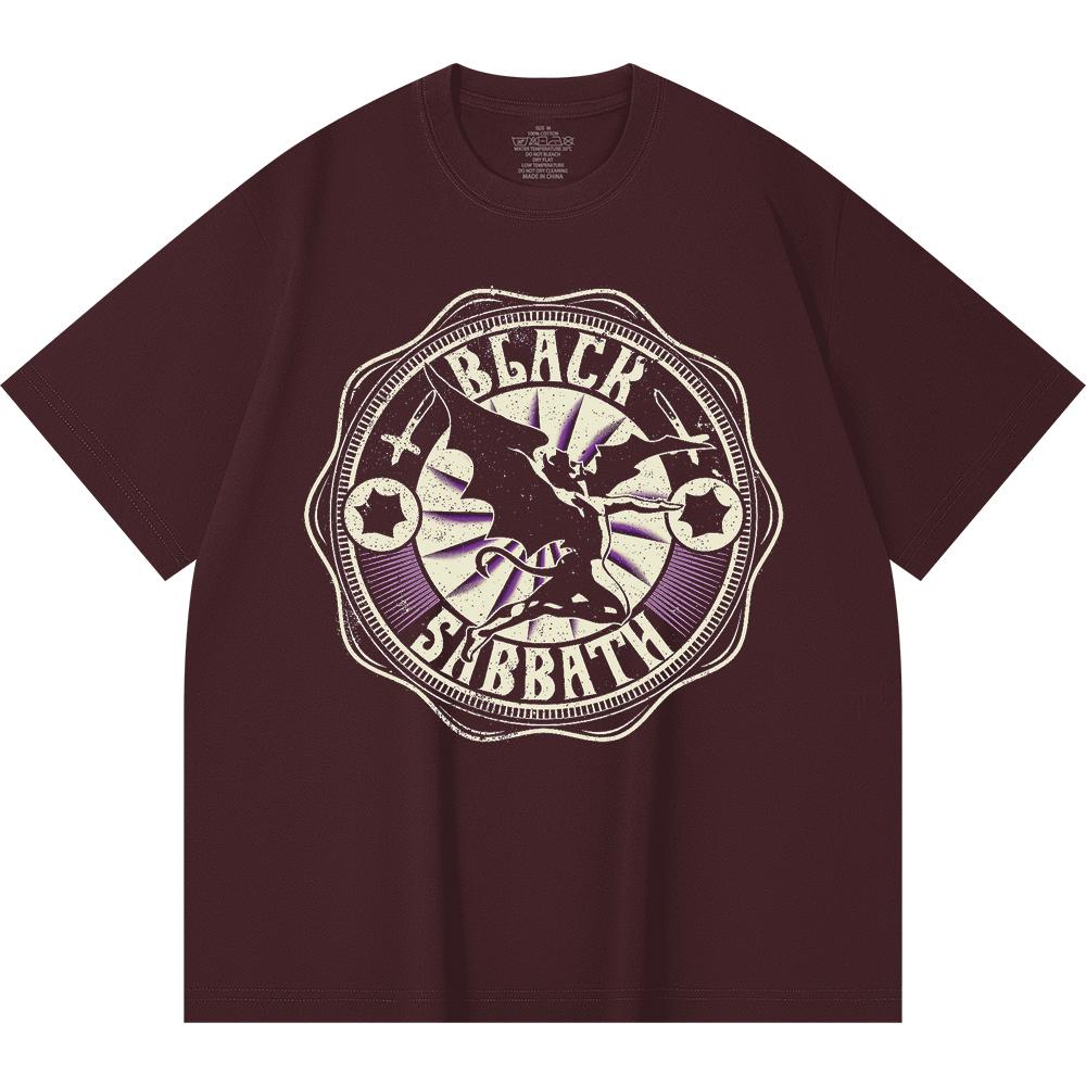 230 Gsm 100% Cotton Heavy Metal T-Shirt  Rock Band Popular Music Print Unisex Heavy Cotton T Shirt