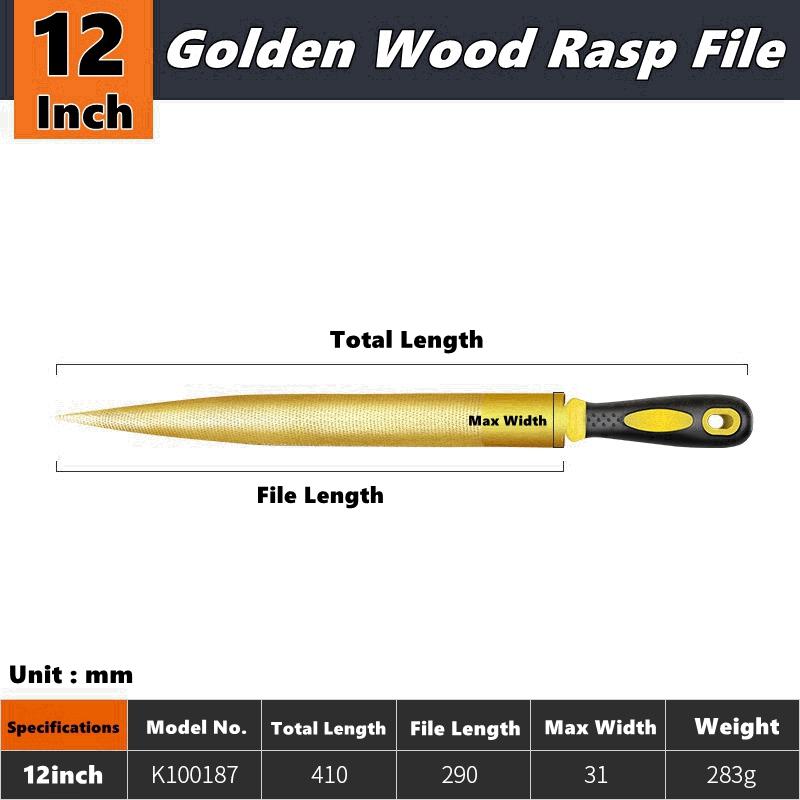4"/6"/8"/10"/12" High Carbon Steel Tapered Rasp File Wooden Carving File Needle File Set Wood Working Rasp Files Tools