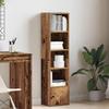 VidaXL Bookcase Old Wood 31x24x127 Cm Engineered Wood, Bookshelf, Storage Rack, Book Holder, 860353