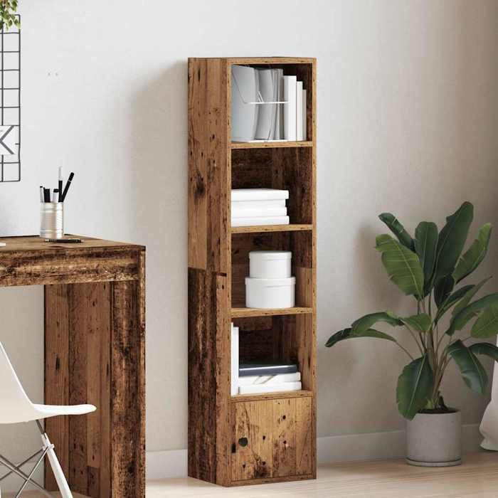 VidaXL Bookcase Old Wood 31x24x127 Cm Engineered Wood, Bookshelf, Storage Rack, Book Holder, 860353