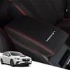 Hearsheng Leather Armrest Box Cover for Subaru New Levorg VN 2020 Custom Interior Protects Against and Easy Design with Red Cover/Console (VNH, VN5,