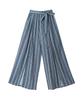 VIKINI VENDER Ethnic Slit Long Pants - Navy