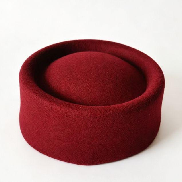 Women's Hat Fall and Winternew Arrivalwoolen Leopard Print Hat Women's Stewardess Beret Retro Hat