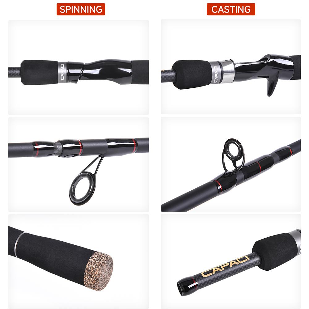 Canna da pesca professionale in carbonio per pesca a spinning ultraleggera 2.1m 2.7m Canna da casting per pesca al black bass e al luccio Accessorio