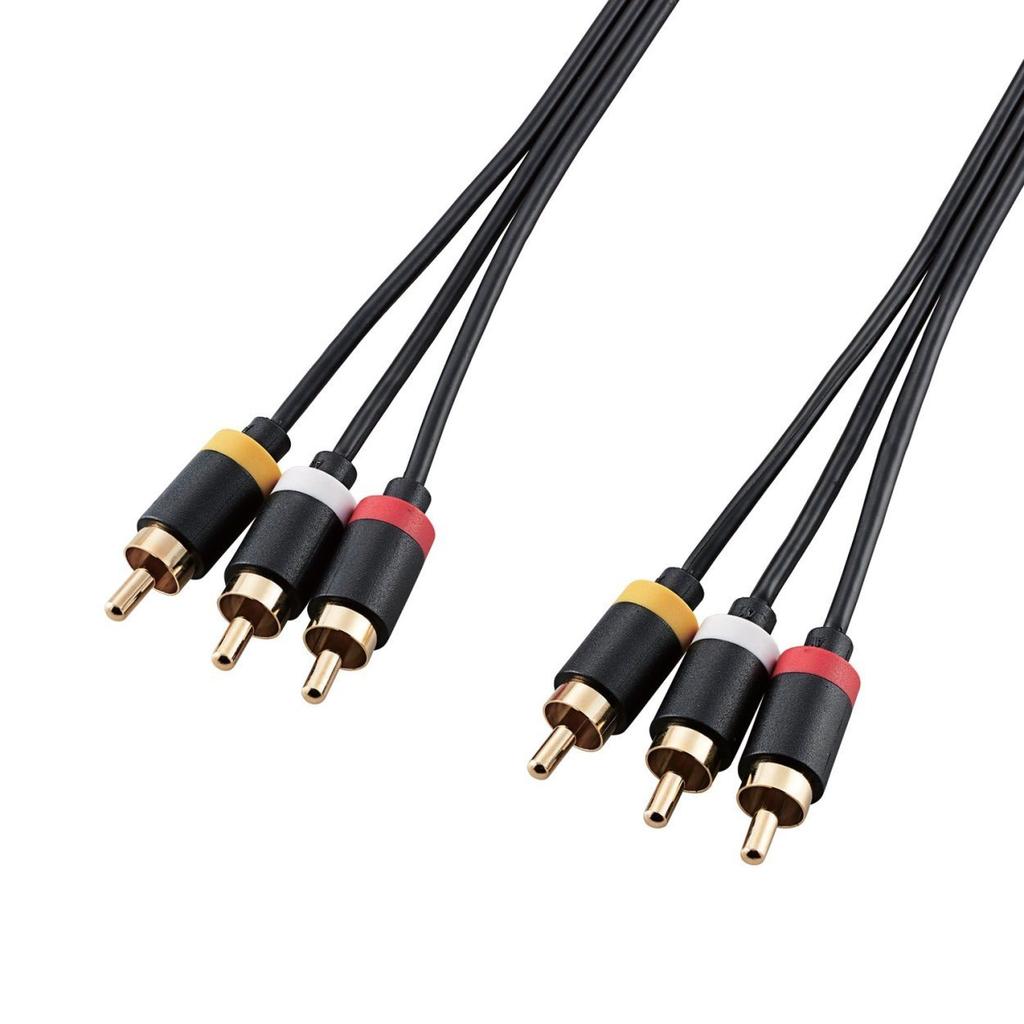 Elecom AV Cable/TV-VCR/RCA Pin Plug X 3-RC
