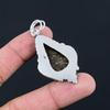 925 Silver Pear Natural Iron Tiger Eye Engagement Daughter Artisan Bezel Pendant
