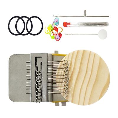 Kit de métier à tisser à patchs tricotés 10 broches/28 broches Outil de couture pour réparer les patchs au crochet, à la broderie, artisanat, arts, fil