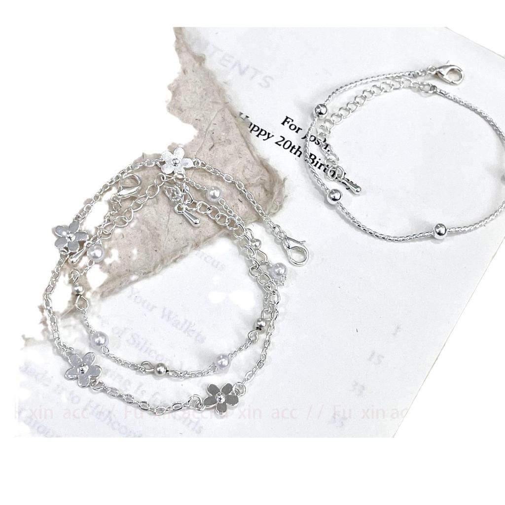 Trendigt blommigt armband för kvinnor: Elegant, Unikt, Sött, Modernt & Justerbart Smycke