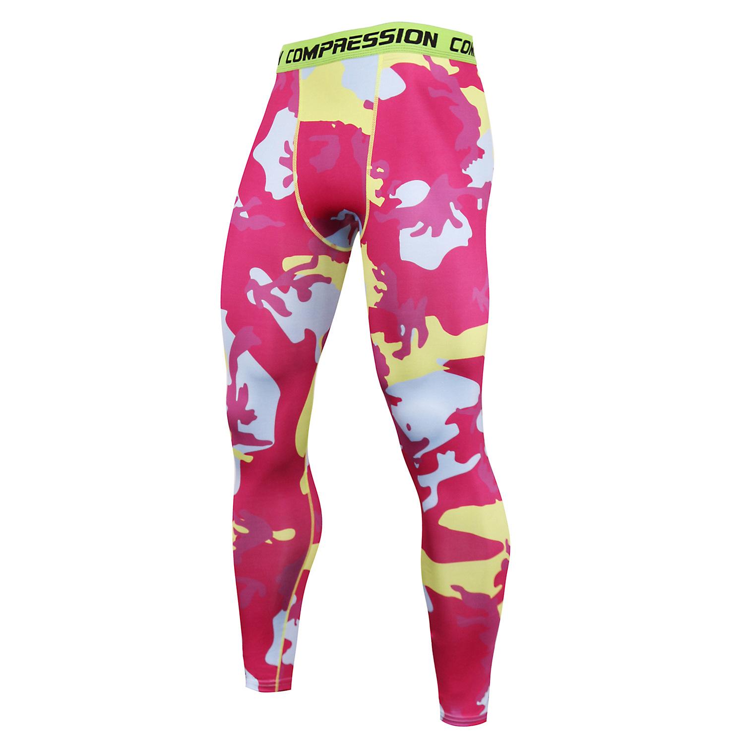 

Різнокольорові чоловічі спортивні трико Штани Спортивні штани для бігу Лайкра Вузькі легінси Тренажерний зал Футбольні штани для бігу Штани для фітнесу M рожевий червоний колір