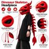 Plush Material Dragon Headpiece Exoskeleton Spine Tail Plush Cosplay Helmet  Cosplay Party