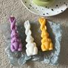 Candle Silicone Mold DIY Animal Erect Ears Rabbit Candle Making Soap Resin Twist Ears Rabbit Mold Easter Gifts Craft Home Decor