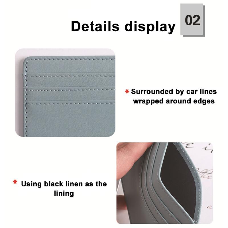 1Pc Pu Leather Id Card Holder Candy Color Bank Credit Card Box Multi Slot Slim Card Case Wallet Women Men Business Card Cover