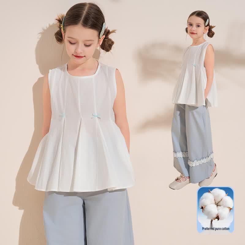 

Girls Relaxed Sleeveless Top & Straight Pants Set 140