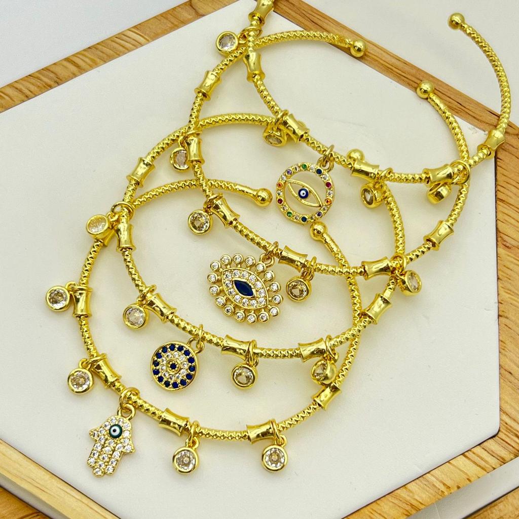 Tree of Life & Butterfly Zircon Bangle - Elegant Retro Jewelry