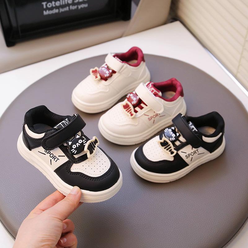2025 Spring New Children's Sports Shoes Korean Version of Boys' Board Shoes Girls' White Shoes Baby Casual Versatile Board Shoes