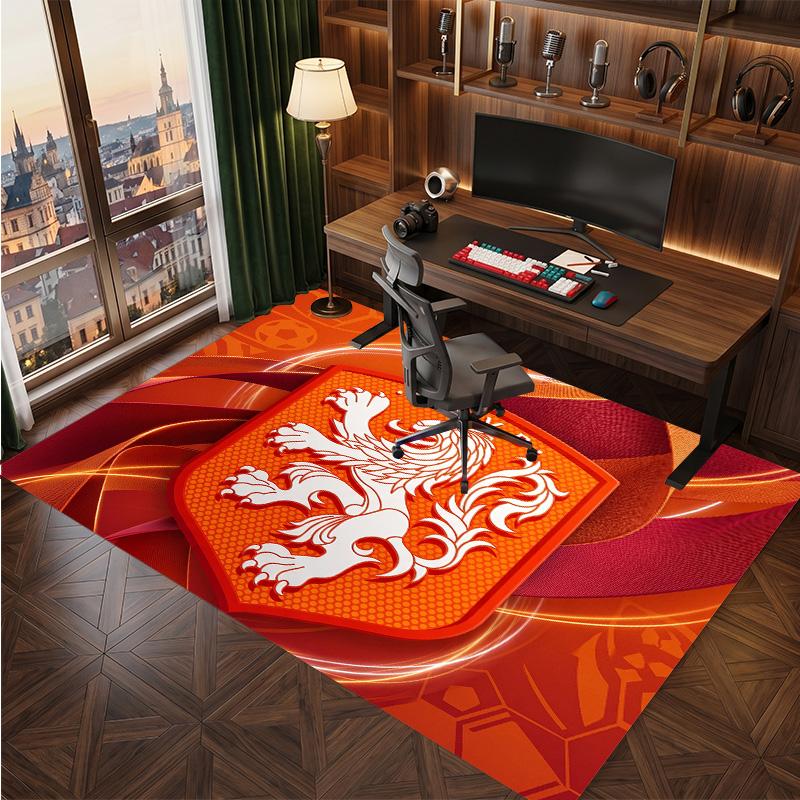 Aston Villa Voetbal Print Kristal Fluweel Tapijt, Comfortabel Waterabsorberend Antislip Binnen Vloerkleed