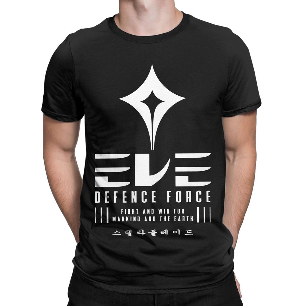 Men's T-Shirt Video Game Stellar Blade Eve Force Vintage Cotton Tees Short Sleeve  T Shirt O Neck Clothes Birthday Gift