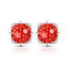 925 Sterling Silver Light Luxury Simple Crystal Zircon Square Round Bud Women's Earrings Birthday Party Anniversary Gift