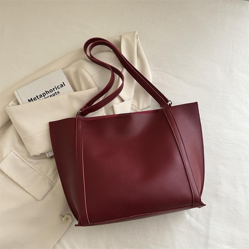 Retro Large-capacity Bag Women's 2025 New Trendy Fashion Retro Tote Bag Versatile Niche Single Shoulder Mother and Child Bag