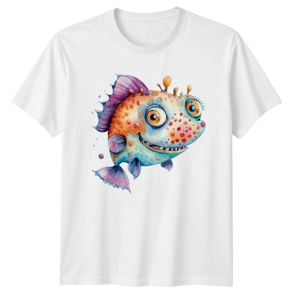 Cute Cartoon Fish TShirt Aquatic Wildlife 2026 Birthday Gift For Him And Her