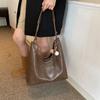 Autumn and Winter New Retro Large-capacity Bag Women's High-end Textured Soft Leather Tote Bag Commuting To Work Underarm Shoulder Bag