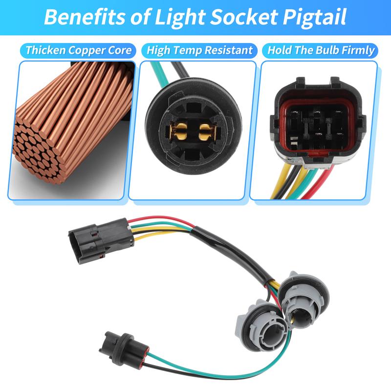 X Autohaux Tail Light Socket Wire Harness for Kia Sedona 2015-2018 3.3L No.92480-A9020