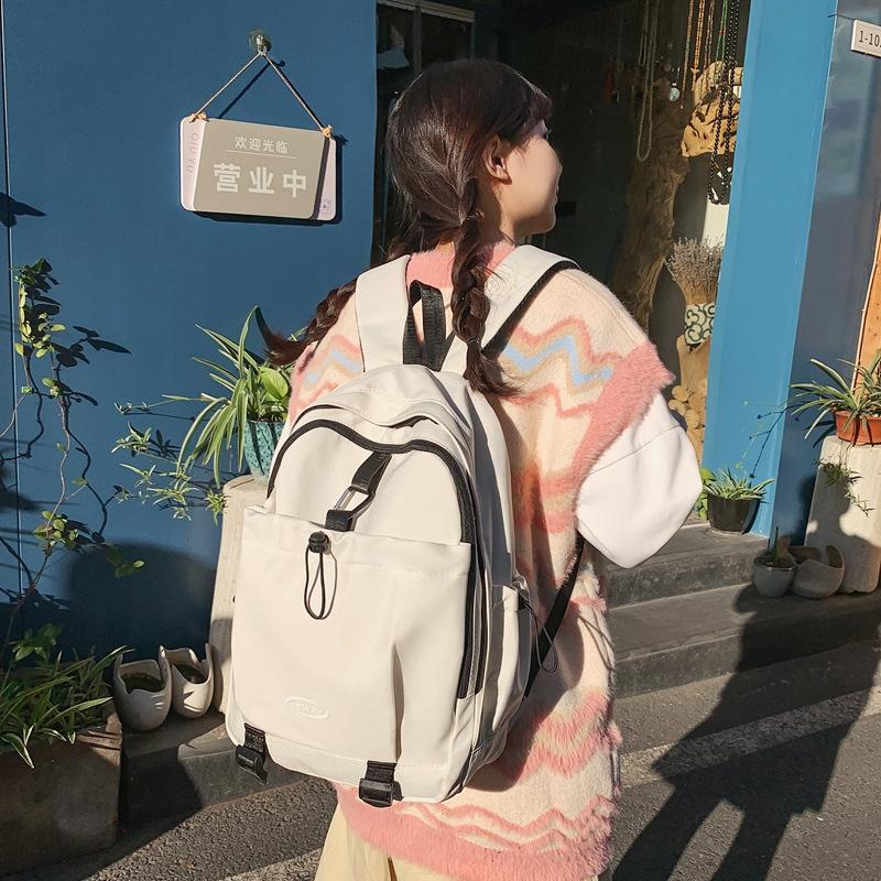School Bag Female College Students Niche Design Sense Backpack Hiking Bag Versatile High Value Backpack Junior High School Girls