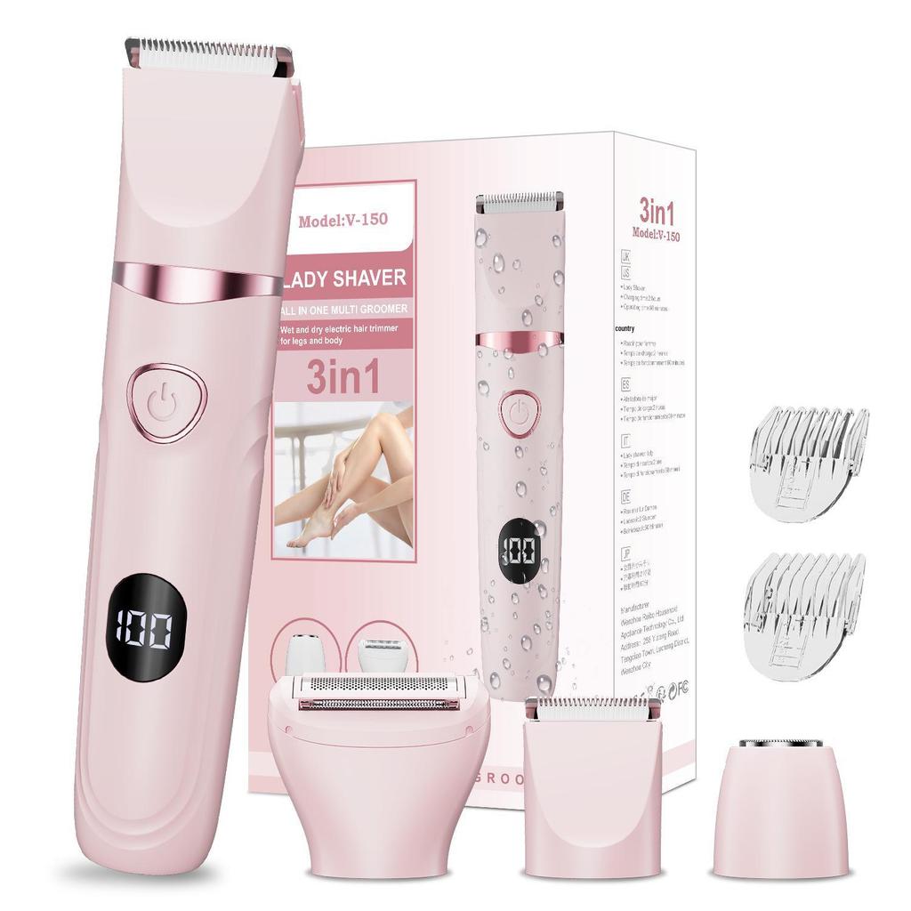 Women's Electric Razor & Depilator: 3-in-1 Digital Shaver for Armpit, Leg, and Private Hair Removal