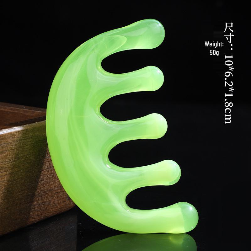 Dolphin Resin Meridian Comb with Round Teeth for Acupoint Scalp Massage