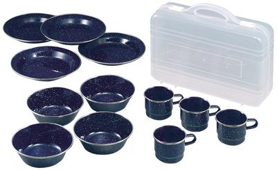 CAPTAIN STAG Waist Enamel Tableware Set (with Carrying Case) M-1078 Enamel Enamel Tableware