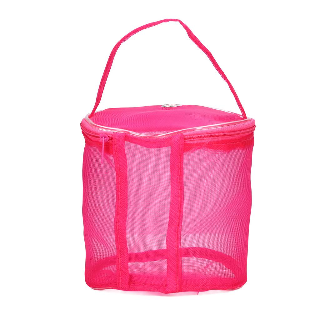 Cesta de Costura Alça Portátil Espaço Amplo Design de Malha Nylon Ampla Aplicação Bolsa de Tricô