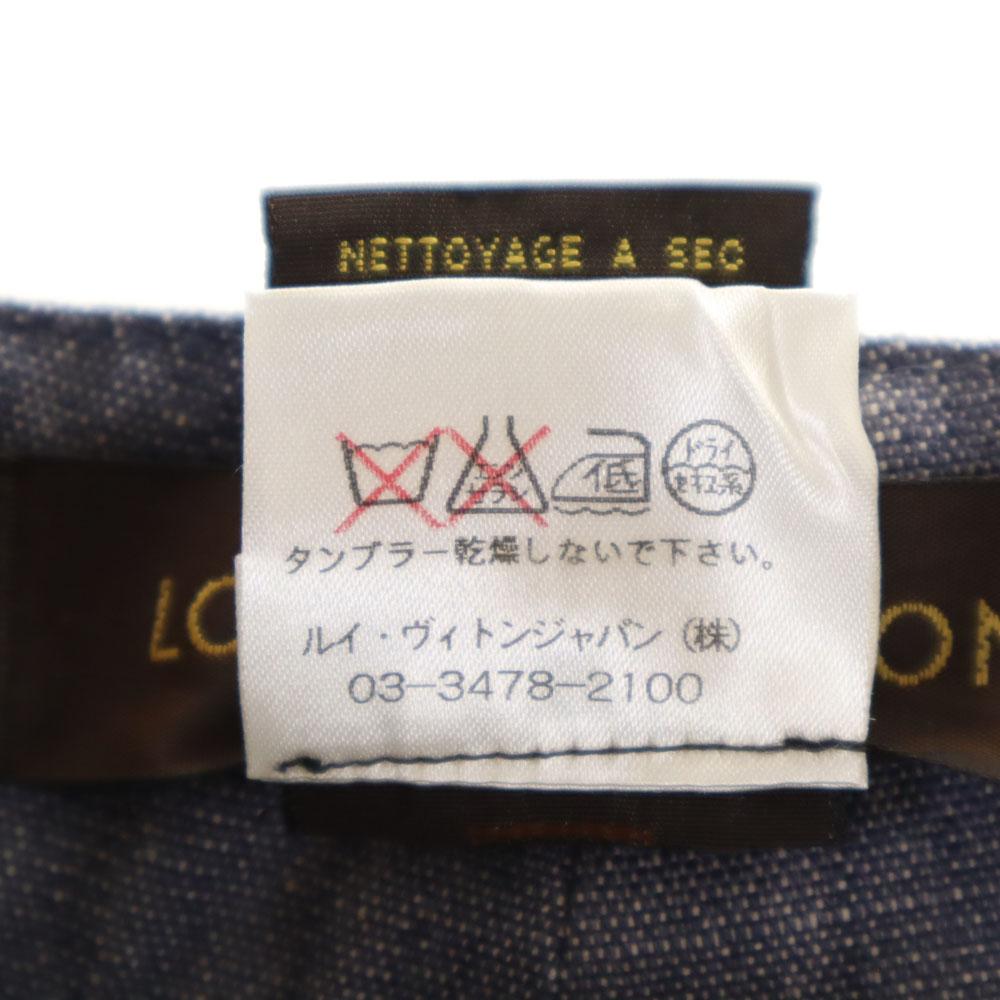 LOUIS VUITTON Made in France Midi length Denim skirt 36 Navy Women Used