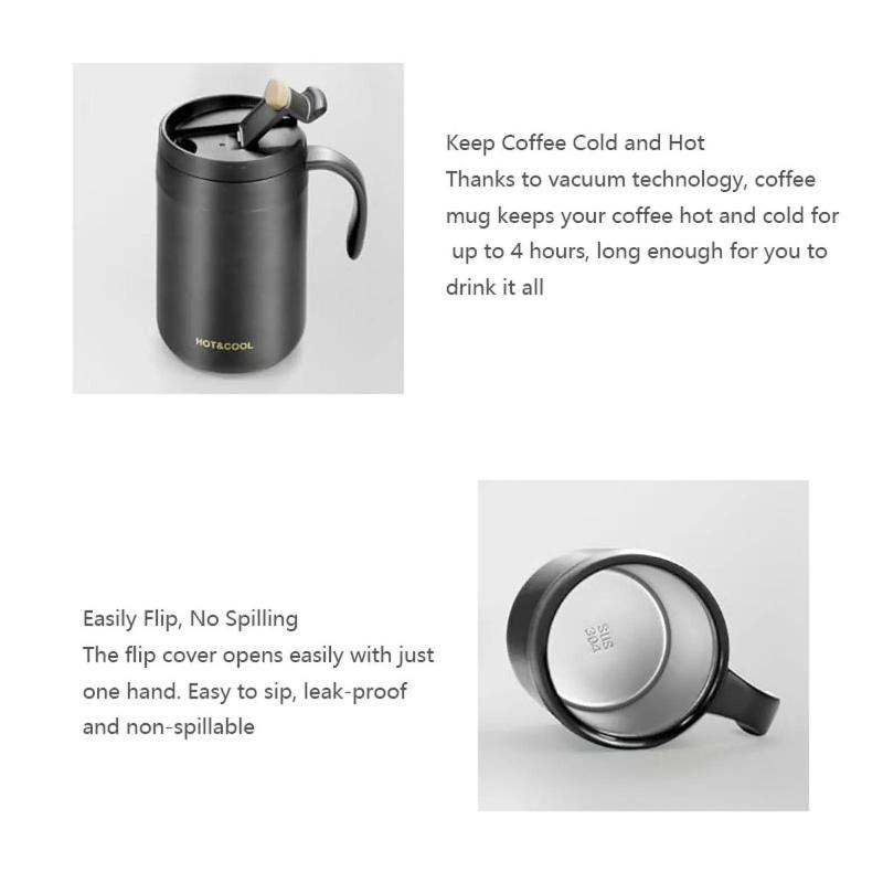 Camping-Kaffeemaschinen-Set Kaffeetasse Isolierte Kaffeetasse mit Kaffee-Dripper für Wandern Camping Outdoor Rucksackreisen Home Office