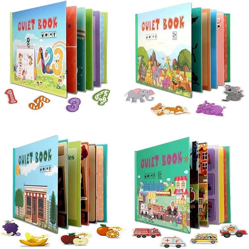 Bai Fen Bai Toys Magic Sticker Quiet Book Montessori Toy Baby Educational Early Education Children Enlightenment Cognitive Material Package