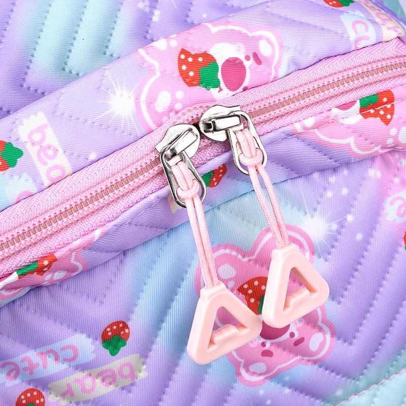 Trykt skoleveske kvinner Tredelt ryggsekksett kvinneveske