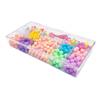 Beads - Round - Fancy - Pastel Colors + Elastic Thread - Box of 200g - Jewelry