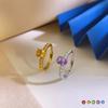New Arrival S925 Sterling Silver Ring For Women 57mm Natural Crystal Inlaid Niche Temperament Fine Hand Jewelry