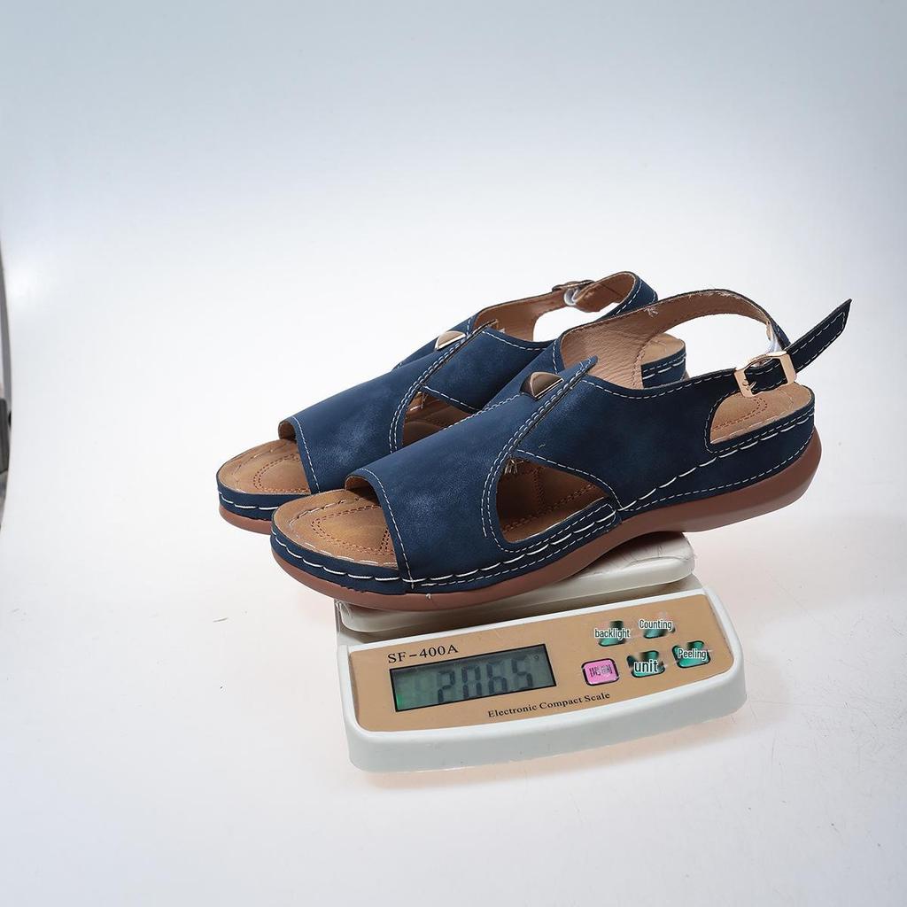 2026 Fashionable Plus Size Open-Toe Wedge Sandals for Women - Comfortable, Lightweight, Versatile, and Stylish Hollow Design