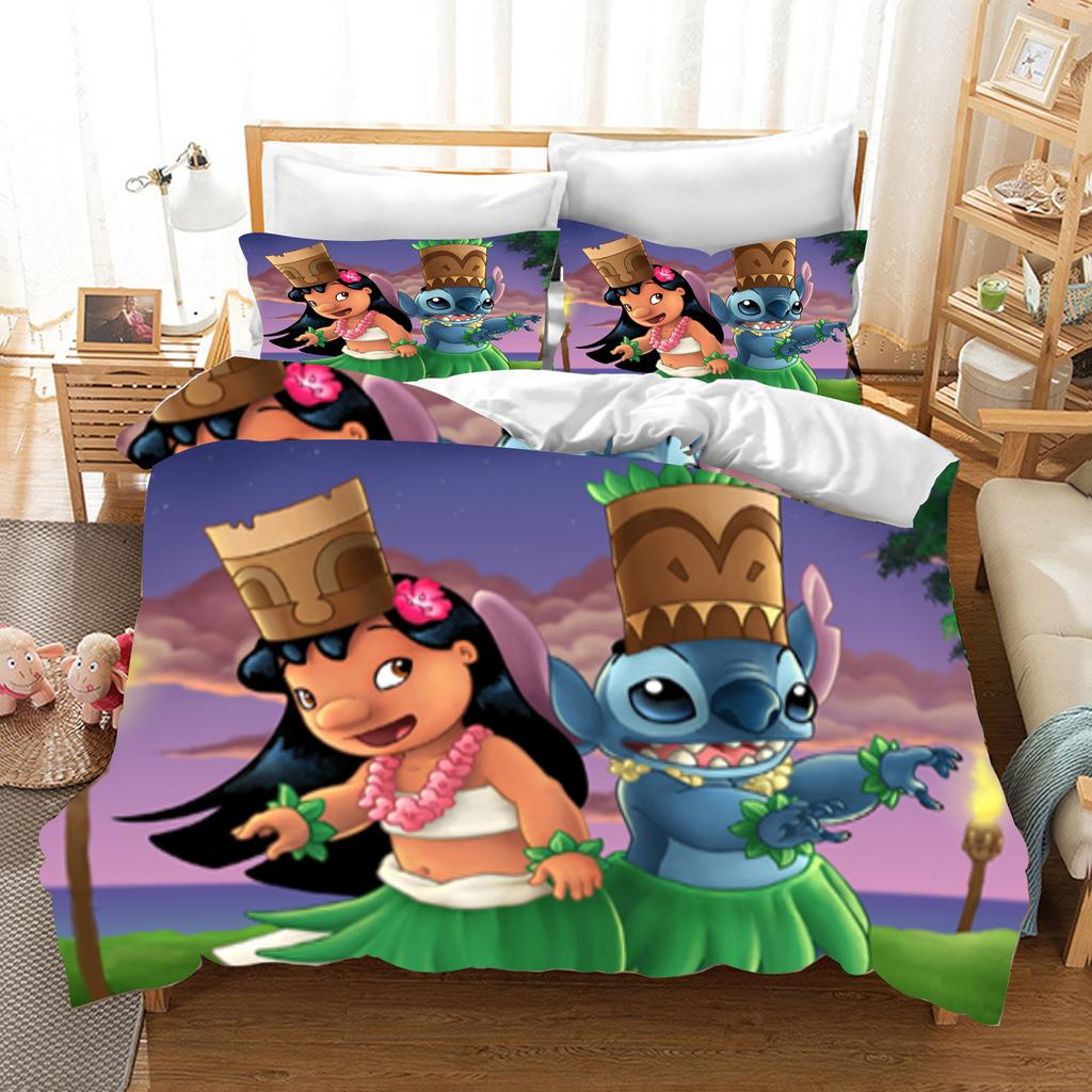 Stitch Printed Bedroom bedding set duvet cover Christmas Gifts Comforte Cartoon With pillowcase children's suitable and adults