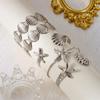 Silver Arm Cuff Bracelets Gold Flower Upper Arm Bracelet for 5Pcs/Set Party
