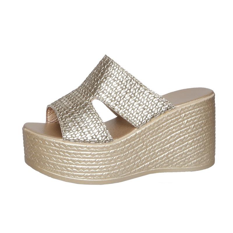 Fish-mouth Style Cool Slippers for Women, New Model, Thick Sole, Single-strap Beach Shoes