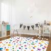 Color Polka Dot Washable Area Rugs Abstract Watercolor Bubbles Modern Non Slip Rugs for Living Room Bedroom, Low Pile Floor Mat