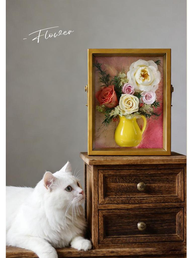 Everlasting Rose Vase & Frame - 3D Floral Gift for Mother's Day, Birthdays & Home Decor